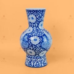 Bình Hoa Men Lam Song Phụng Ngàn Hoa Phú Quý 2